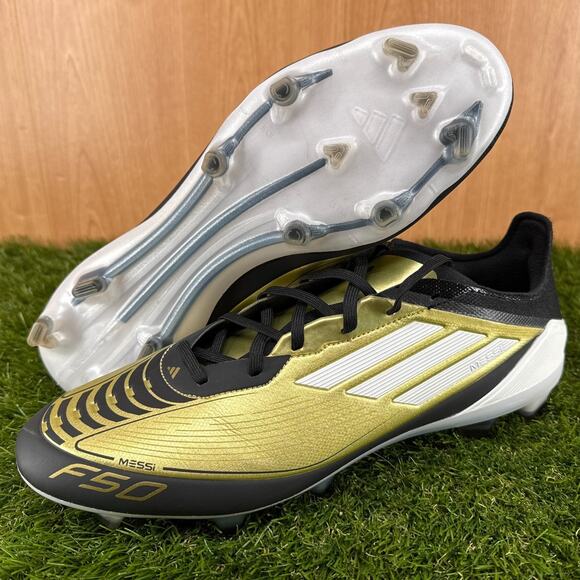 adidas F50 Pro FG Gold Metallic Soccer Cleats JI2502 Men’s Size 11.5